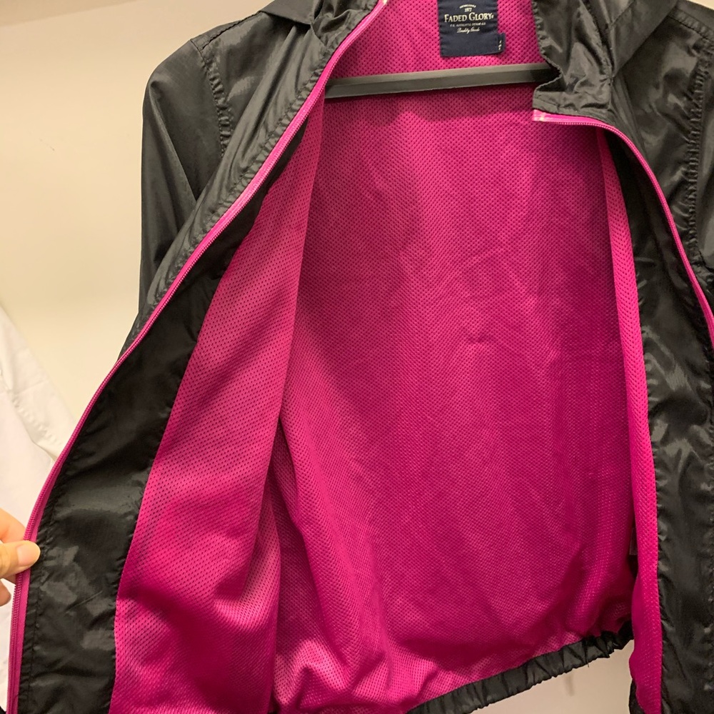 NEW Faded Glory Full Zip Rain Jacket with Hoodie - Picture 5 of 7